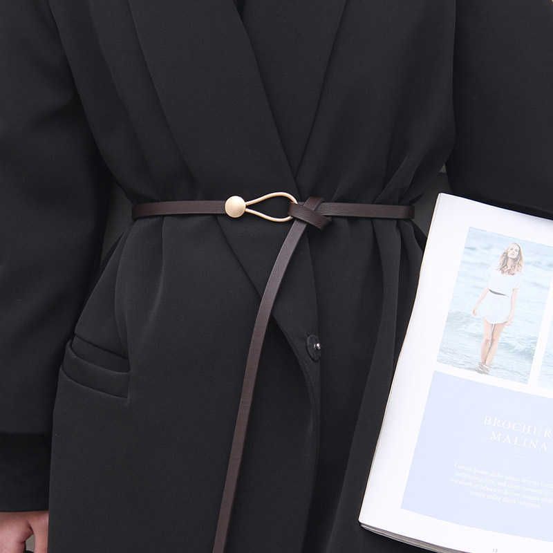 Ronna | Verstelbare Knoop Riem Dames - Gouden Gesp, Elegant en Trendy