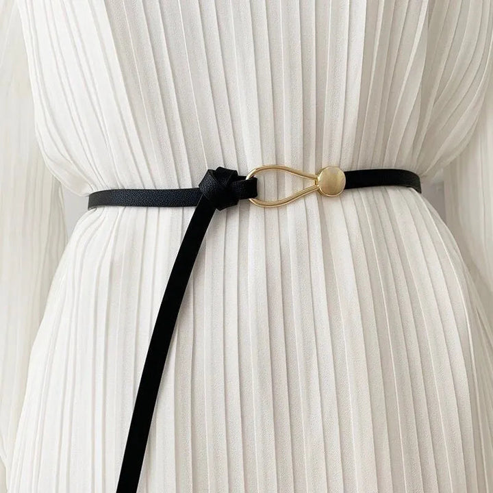 Ronna | Verstelbare Knoop Riem Dames - Gouden Gesp, Elegant en Trendy