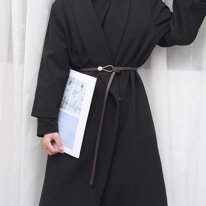 Ronna | Verstelbare Knoop Riem Dames - Gouden Gesp, Elegant en Trendy