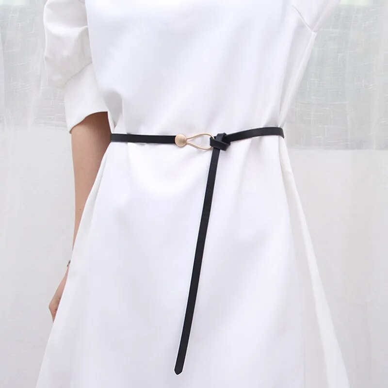 Ronna | Verstelbare Knoop Riem Dames - Gouden Gesp, Elegant en Trendy