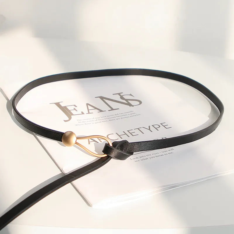 Ronna | Verstelbare Knoop Riem Dames - Gouden Gesp, Elegant en Trendy