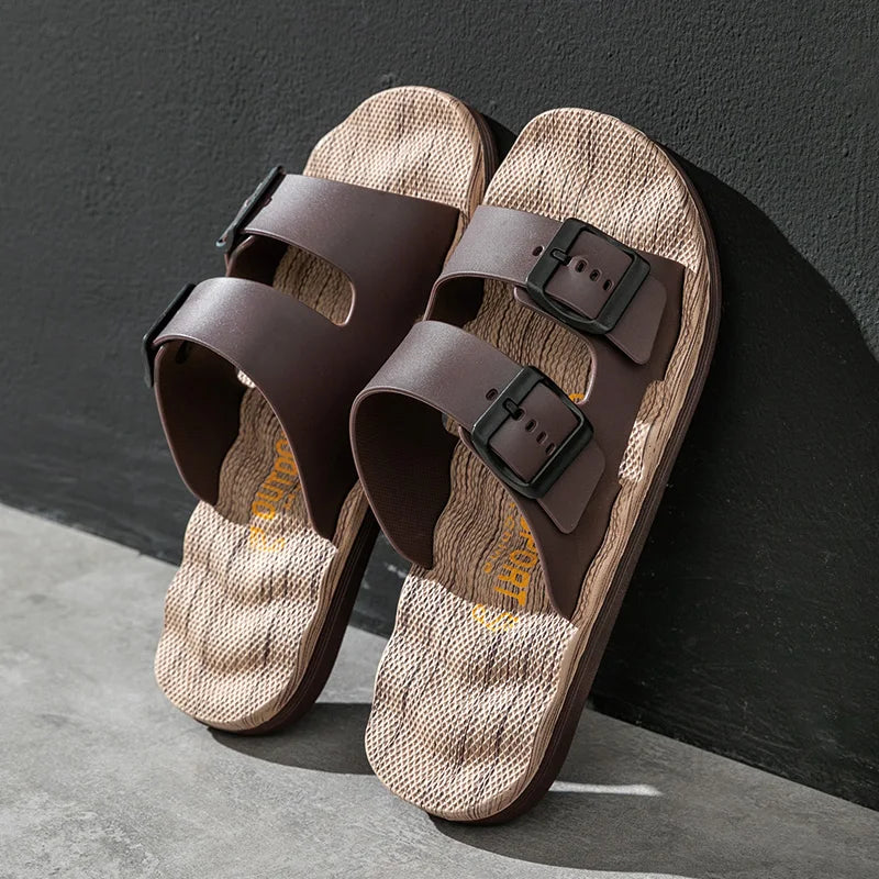 Van Belmont Orthopedische Leren Slippers
