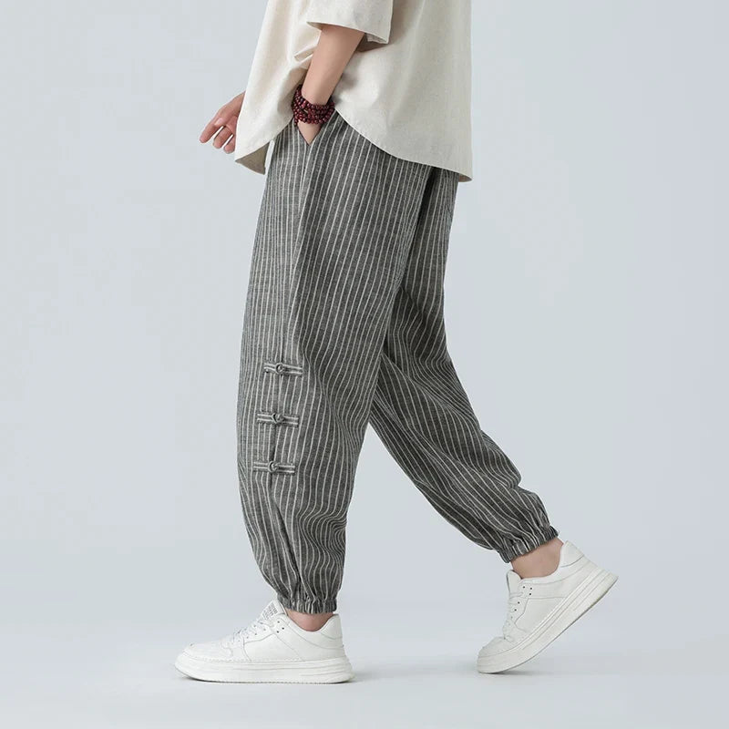 Kyoto Comfort Katoenen Linnen Broek