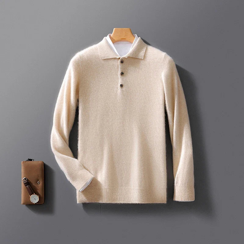 Raiden Cashmere Polo Sweater