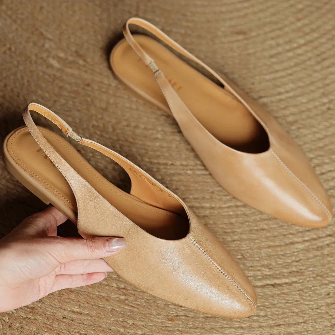 Amelie Echt Leren Slingback