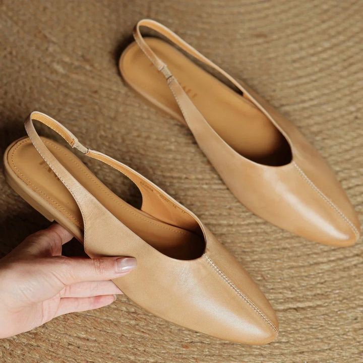 Amelie Echt Leren Slingback