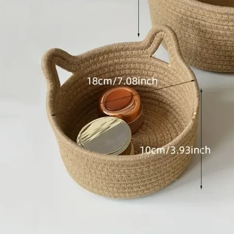 Schattige kattenvormige opbergmand