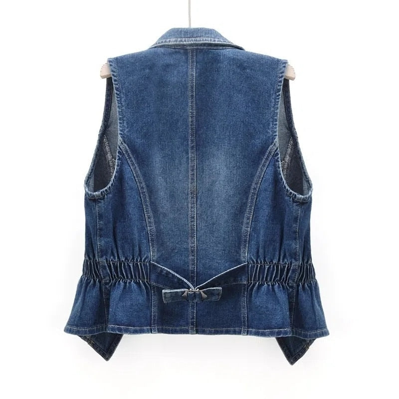 Esme | Dames Casual Spijker Gilet zonder Mouwen