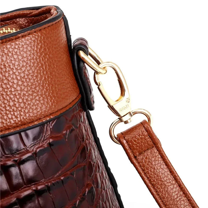 L'Adrienne Geperst Vintage Leren Tas