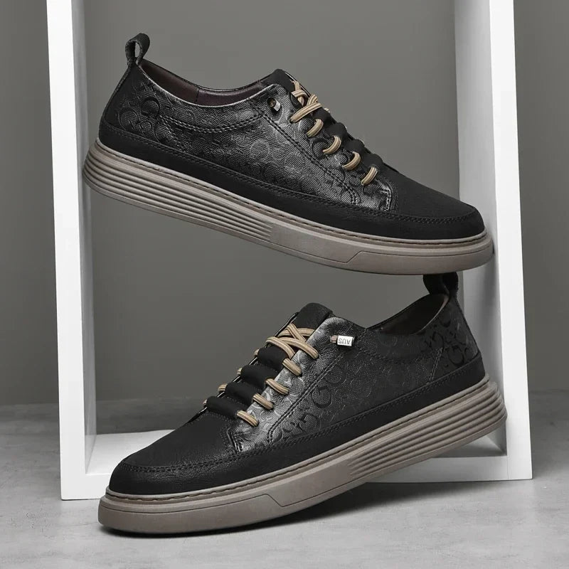 Giuliano Italiaanse Leren Sneakers