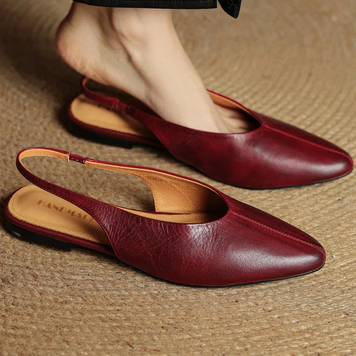Amelie Echt Leren Slingback