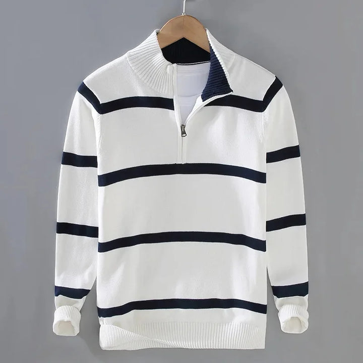 Hiro Katoenen Quarter-Zip Trui