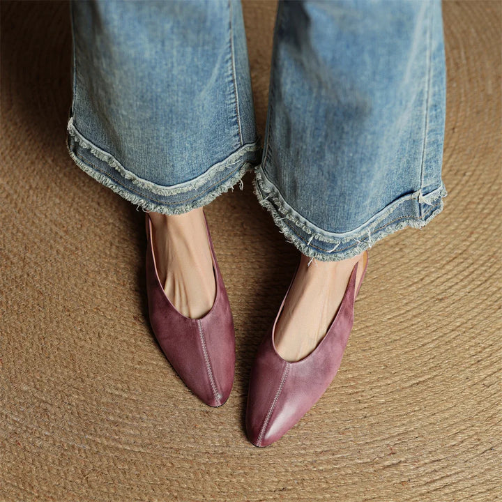 Amelie Echt Leren Slingback