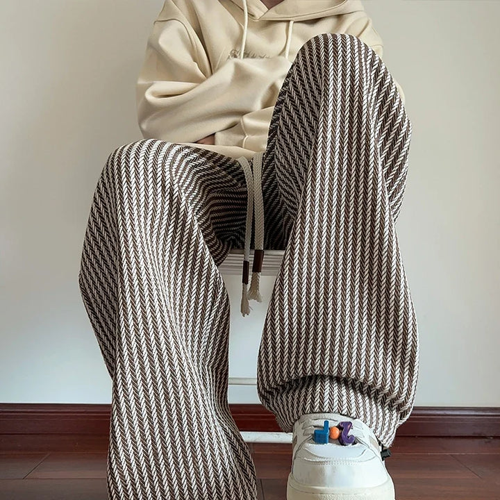 Sutton Herringbone Brede-Pantalon