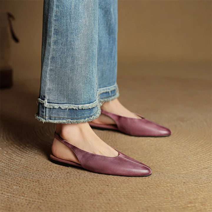 Amelie Echt Leren Slingback