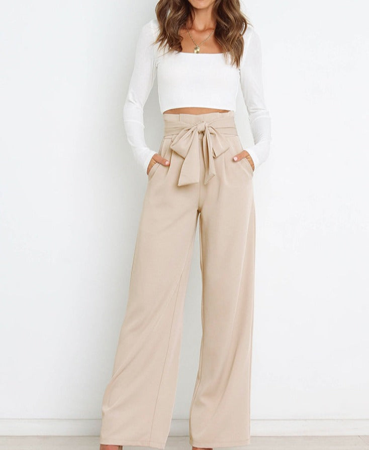 Gudrun | Elegante Stoffenbroek met Strik