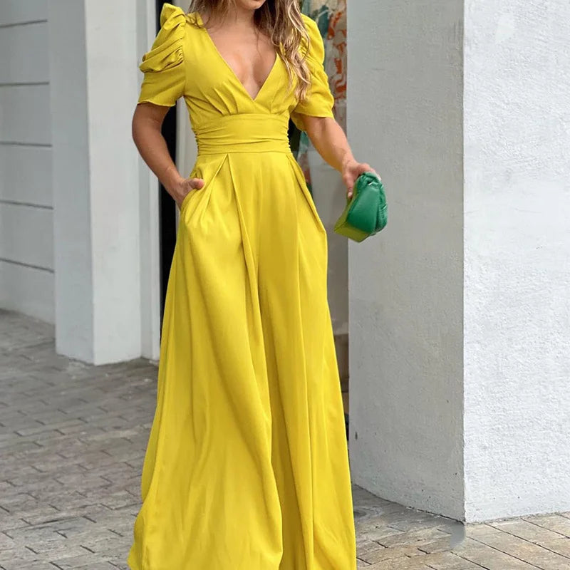 Elegante Chiffon Jumpsuit met Strikdetail