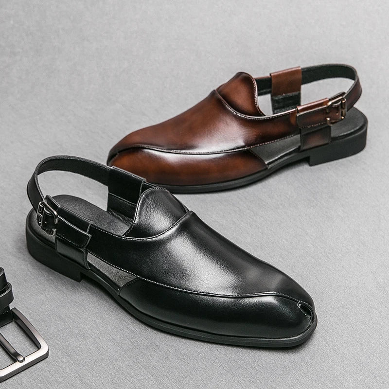 Fairford Leren Cutout Loafers