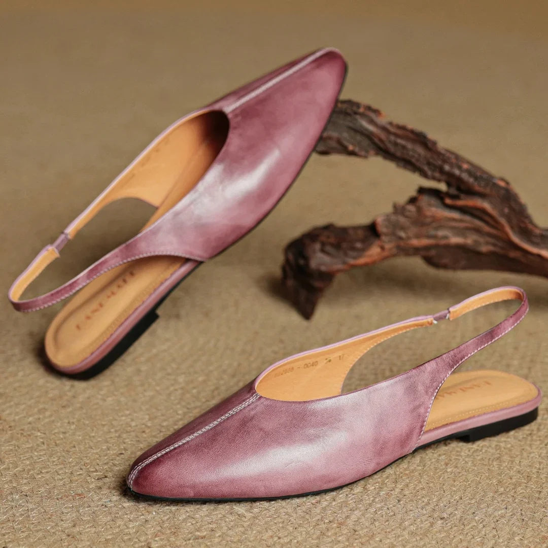 Amelie Echt Leren Slingback