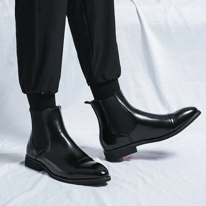 Edgar™ Glanzende Chelsea Boots met Rode Zool