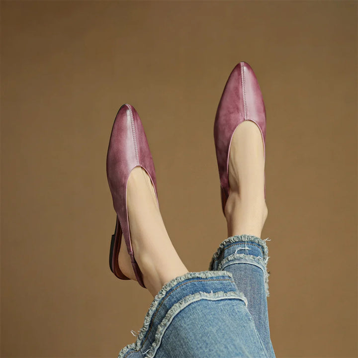 Amelie Echt Leren Slingback