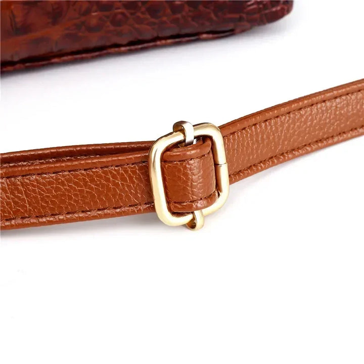 L'Adrienne Geperst Vintage Leren Tas