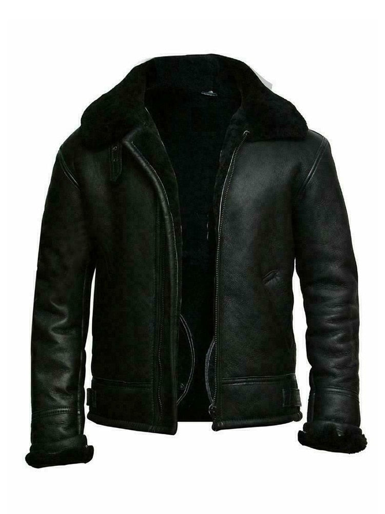 Frederik-Jan™ Heren Aviator Leren Jas