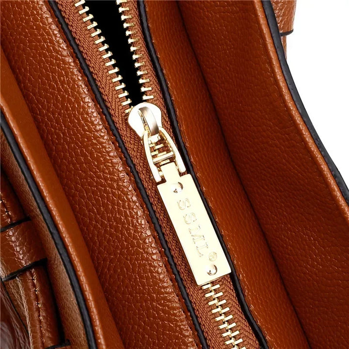 L'Adrienne Geperst Vintage Leren Tas
