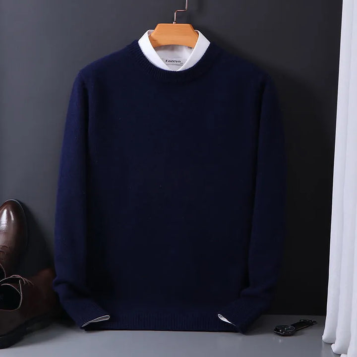 Heren Crew Neck Zachte Brei Lange Mouwen Trui