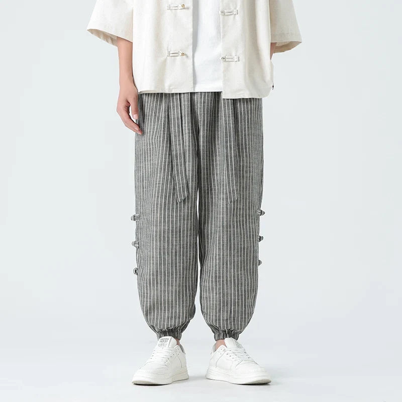 Kyoto Comfort Katoenen Linnen Broek