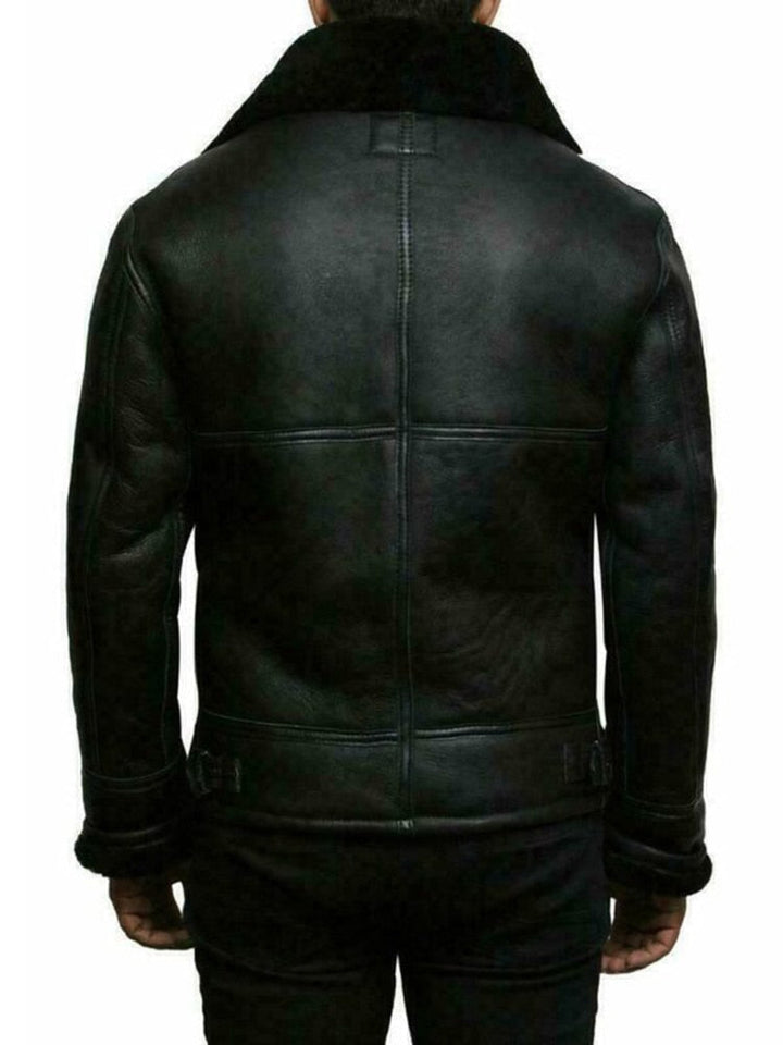 Frederik-Jan™ Heren Aviator Leren Jas