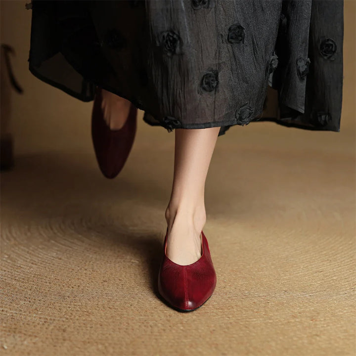 Amelie Echt Leren Slingback