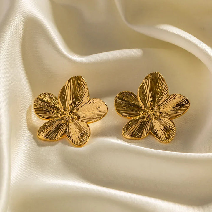 Juliette – Vintage Gouden Bloem Oorbellen