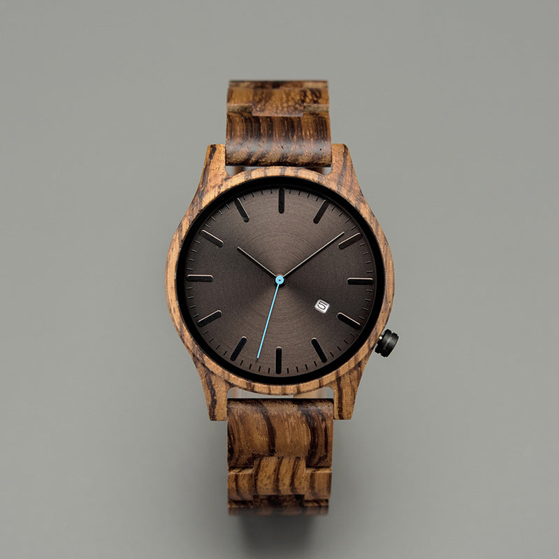 Elias Walnoten Houten Kwarts Horloge