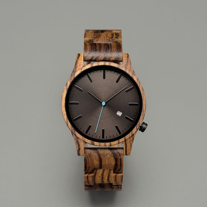 Elias Walnoten Houten Kwarts Horloge