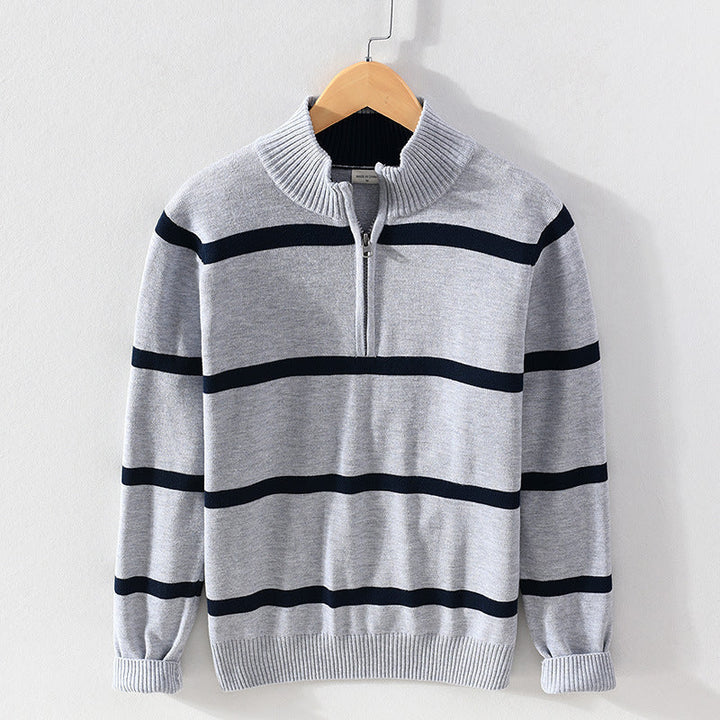 Hiro Katoenen Quarter-Zip Trui