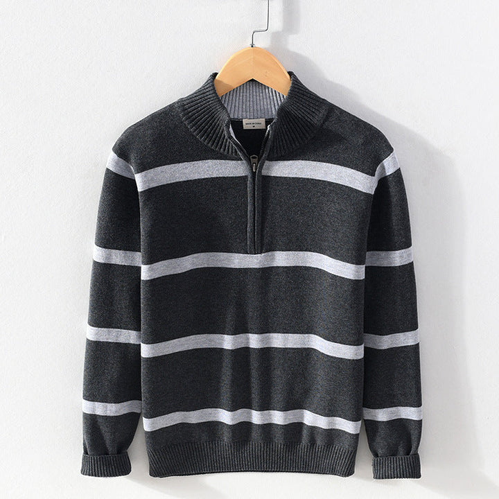 Hiro Katoenen Quarter-Zip Trui