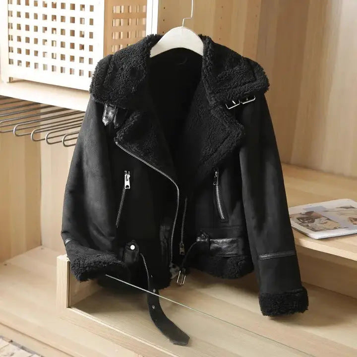 Colette Shearling Suède Jas