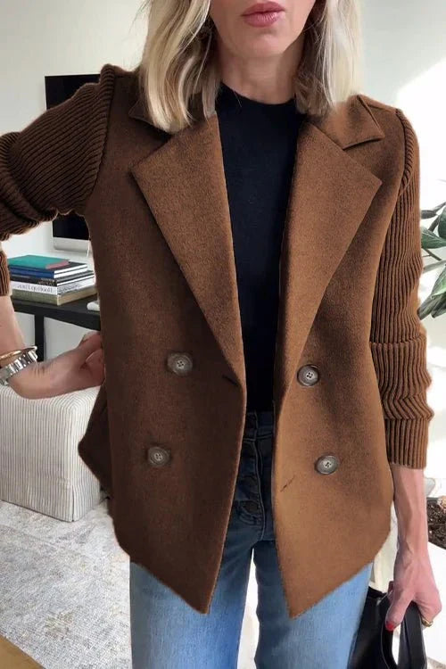 Amora | Elegante gebreide blazer met mouwen