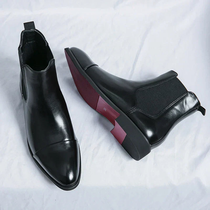Edgar™ Glanzende Chelsea Boots met Rode Zool