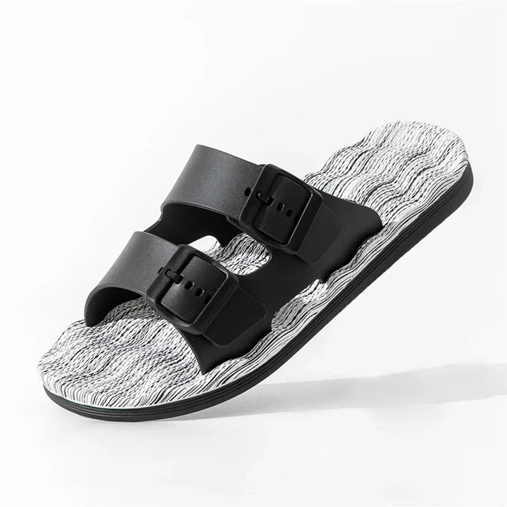 Van Belmont Orthopedische Leren Slippers