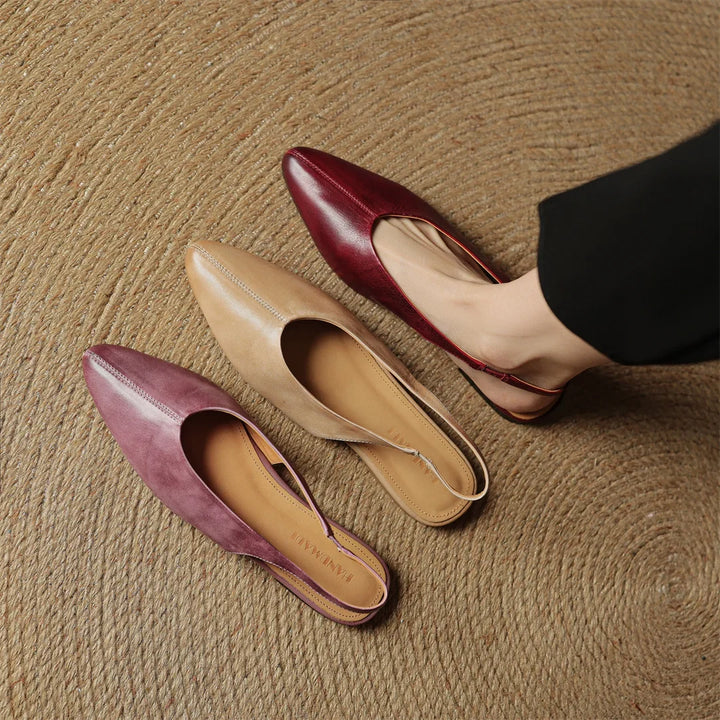 Amelie Echt Leren Slingback