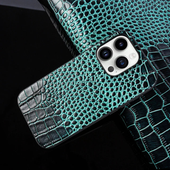 Echte Croc Leren iPhone Hoes