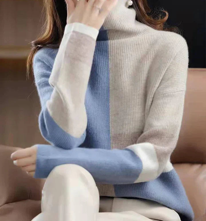 Colorblock Gebreide Trui voor Dames