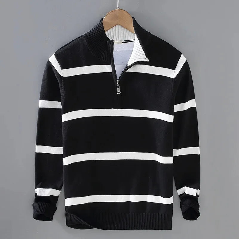 Hiro Katoenen Quarter-Zip Trui