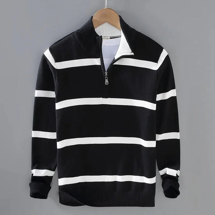Hiro Katoenen Quarter-Zip Trui