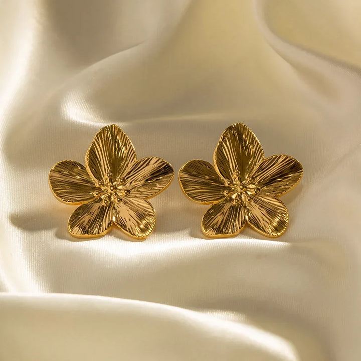 Juliette – Vintage Gouden Bloem Oorbellen
