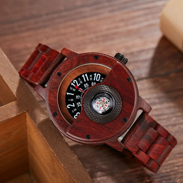 Boreale Walnoot Houten Horloge