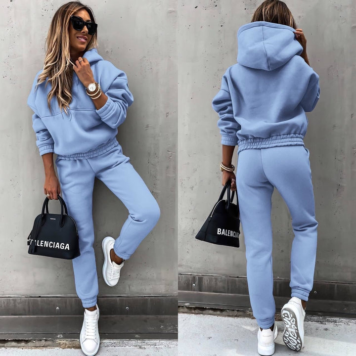 Trendy Capuchon Trui met Joggingbroek Set voor Dames