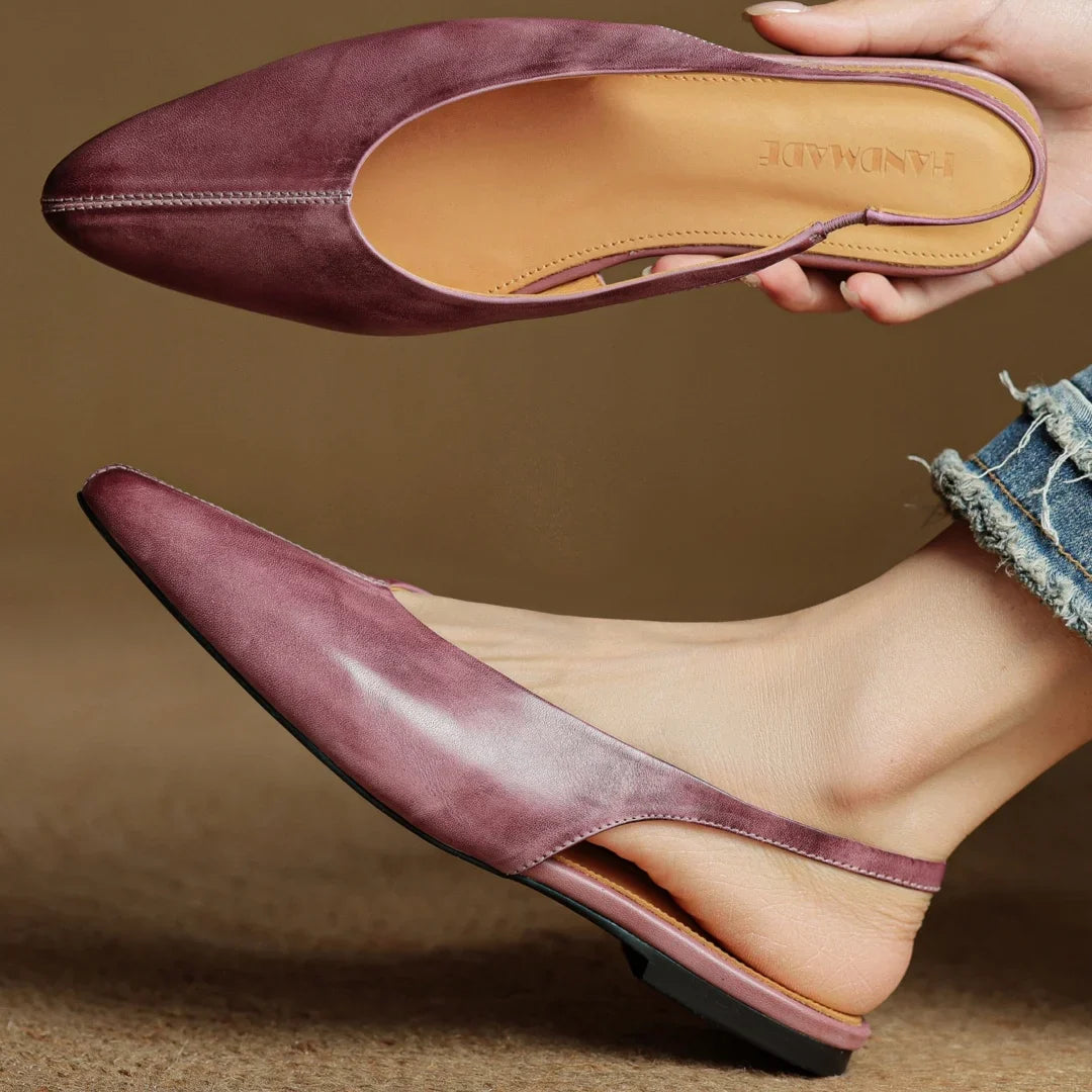 Amelie Echt Leren Slingback